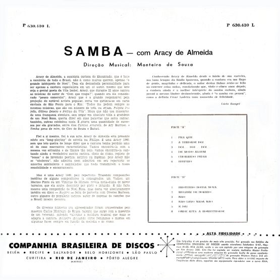 1960 - Aracy De Almeida – Samba
