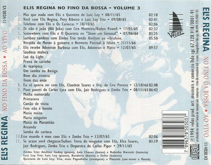 1994 -  Elis Regina no Fino da Bossa - ao Vivo - Vol.3