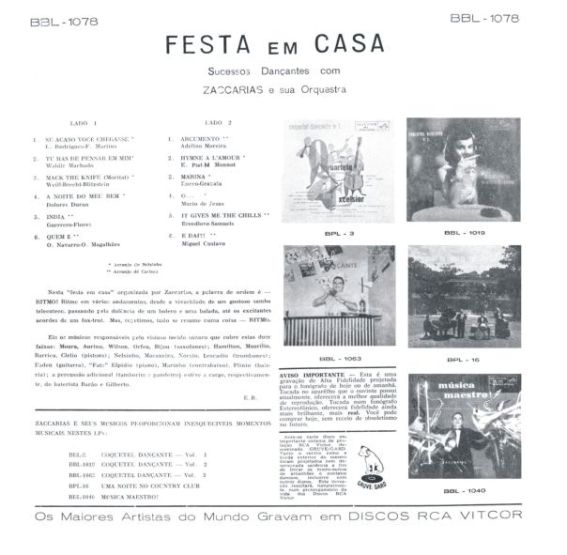 1960 - Zaccarias e sua Orquestra - Festa Em Casa