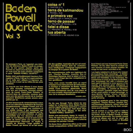 1971 - Baden Powell Quartet Vol.3