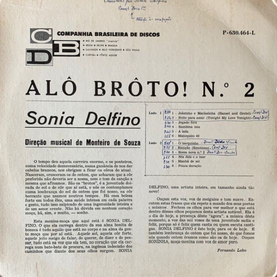1962 - Sônia Delfino - Alô Brôto Nº 2